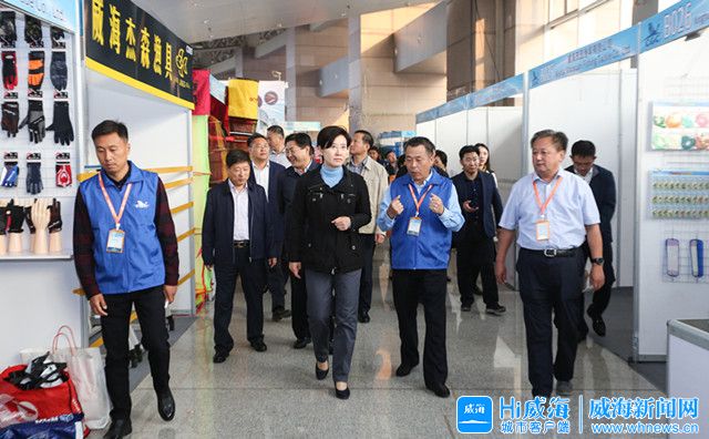 市领导督导第十二届中国威海国际渔具博览会布展情况