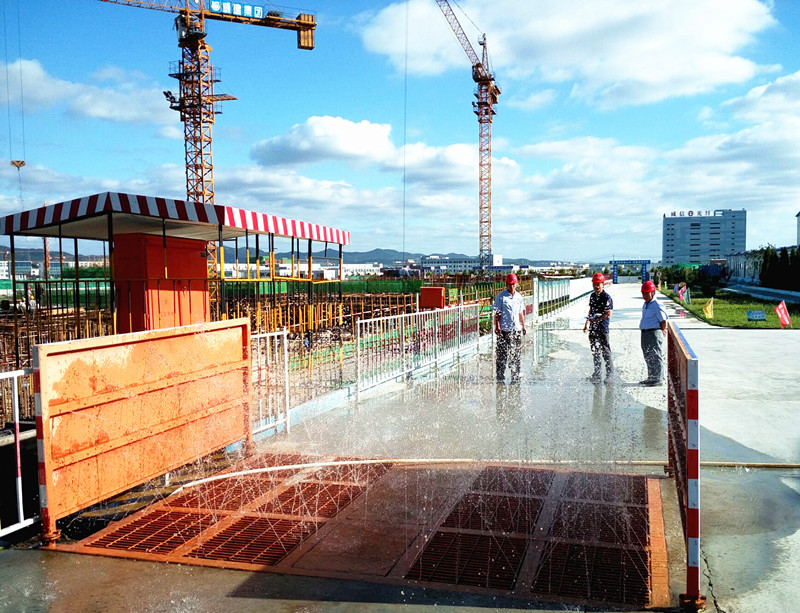 临港区建筑工地安全文明施工和扬尘治理成效显