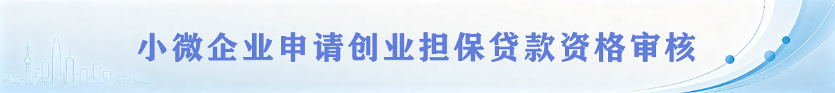 小微企业申请创业担保贷款资格审核