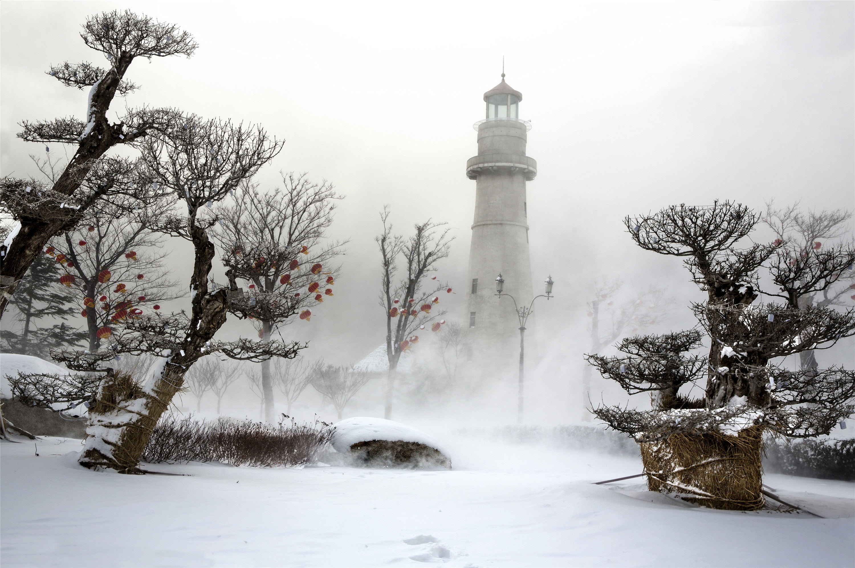 雪中灯塔