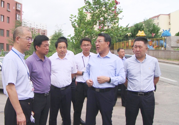 刘伟一行先后来到西涝台生活小区,华田市场及周边生活小区,洪智社区等