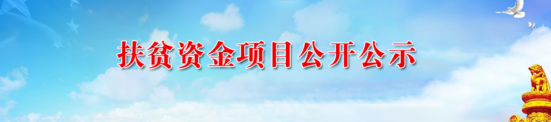 扶贫资金项目公开公示